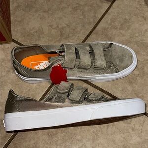 Vans Gray Velcro Strap Sneakers